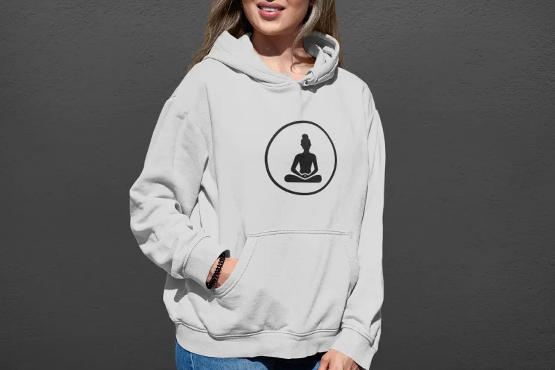 Meditate Grey Hoodie