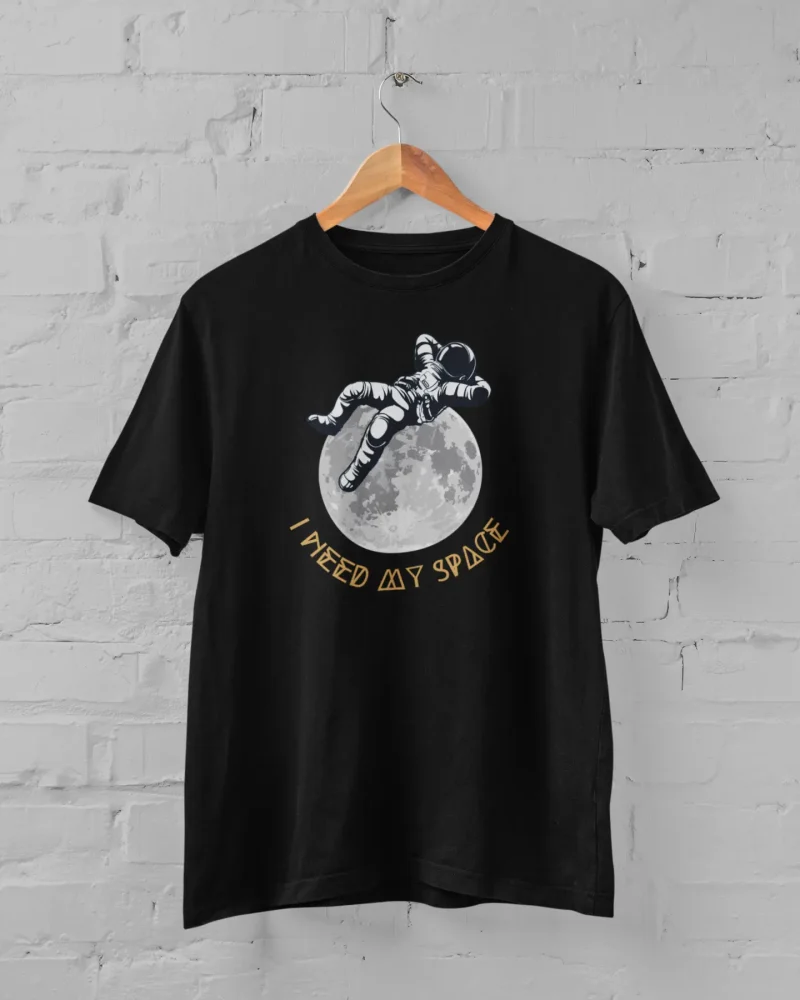 I Need My Space Black T-Shirt