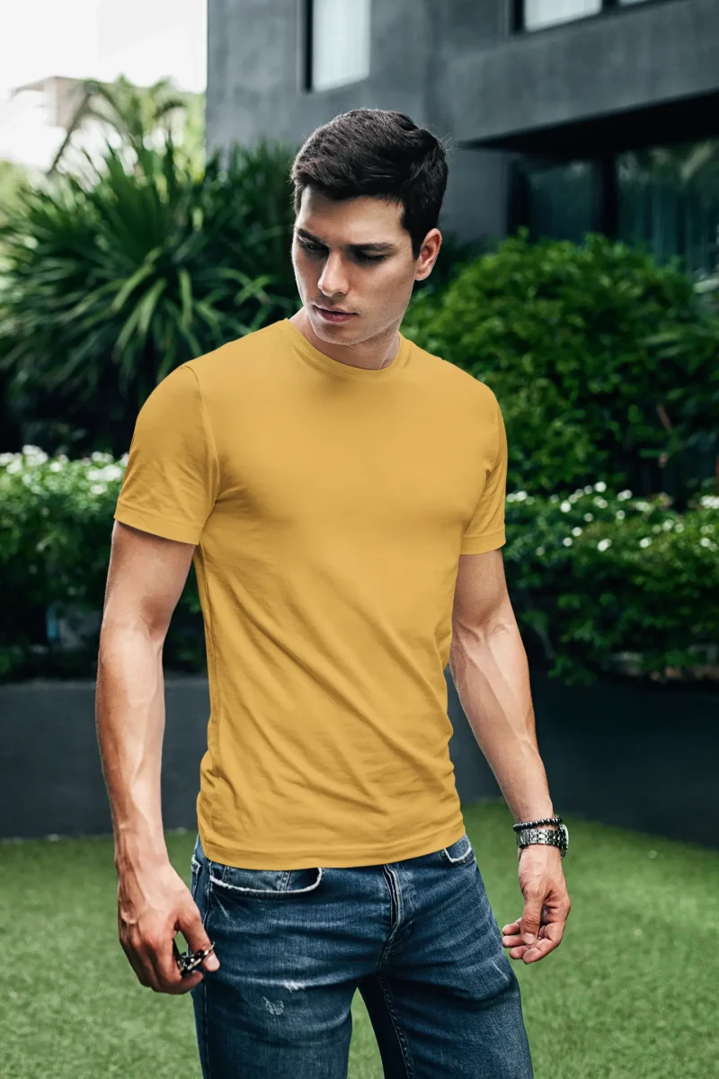 Beige Plain T-Shirt