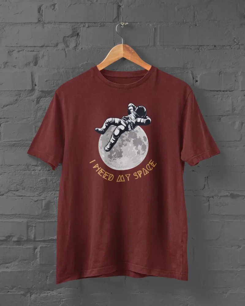 I Need My Space Maroon T-Shirt